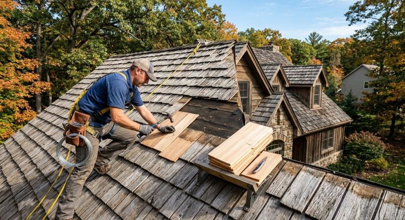 Cedar Shake Roof Construction in Franklin, OH