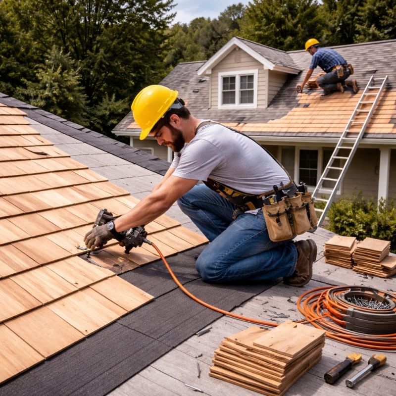 Wooden Roof Installation